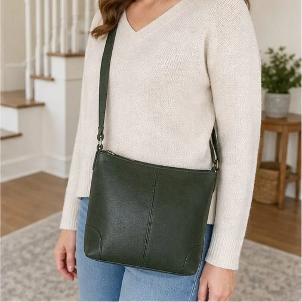Espresso Pebbled Crossbody Bag